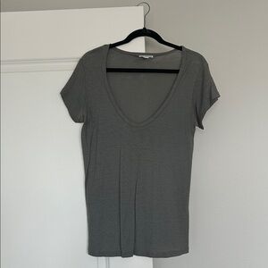 James Perse Olive Green Scoop Neck T-Shirt